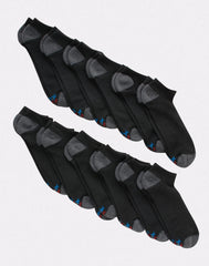 Hanes X-Temp Men's Lightweight Low Cut Socks, Shoe Sizes 6-12, 12-Pairs