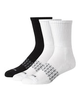 Hanes Absolute Active Men’s Cushioned Crew Socks, Shoe Sizes 6-12, 3-Pairs