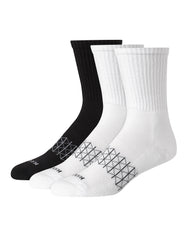 Hanes Absolute Active Men’s Cushioned Crew Socks, Shoe Sizes 6-12, 3-Pairs
