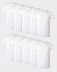 Hanes Men's Cotton Undershirt Super Value Pack, Moisture-Wicking, White, 10-pack