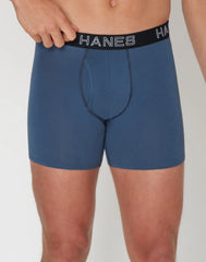 Hanes Ultimate Men's Stretch Boxer Brief Underwear, Moisture Wicking, Assorted, 5-Pack