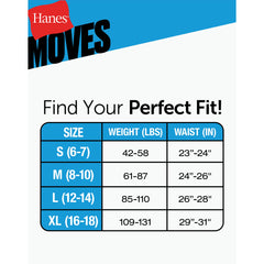 Hanes Moves Boys' Breathable Boxer Brief Underwear, X-Temp, Assorted Prints & Solids, 5-Pack