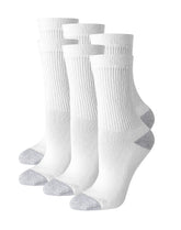 Hanes Women's Crew Socks, Moisture-Wicking, Extended Sizes 8-12, 6-Pairs