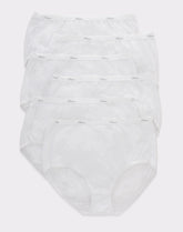 Hanes Women's Cotton Brief Underwear, Moisture-Wicking, 6-Pack