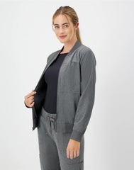 Hanes Comfort Fit Scrubs Women's Scrub Bomber Jacket