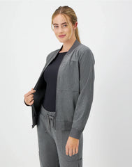 Hanes Comfort Fit Scrubs Women's Scrub Bomber Jacket