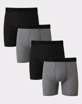 Hanes Ultimate Big Men’s Cotton Boxer Brief Underwear, 4-Pack (Big & Tall Sizes)