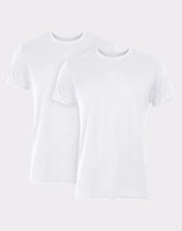 Hanes Originals Ultimate Men's SuperSoft Crewneck Undershirt, White, 2-Pack