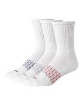 Hanes Absolute Active Men’s Cushioned Crew Socks, Shoe Sizes 6-12, 3-Pairs