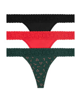 Hanes Originals Women's Underwear Thongs, 2-Pack, Cotton-Stretch
