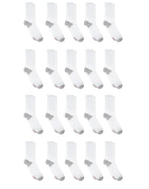 Hanes Men’s Cushioned Crew Socks Pack, 20 Pairs, Lightweight, Moisture Wicking