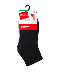 Hanes Originals Women’s SuperSoft Ankle Socks, 6-Pairs