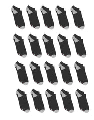 Hanes Men’s Cushioned No Show Socks Pack, 20 Pairs, Moisture Wicking
