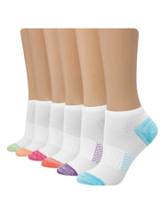 Hanes X-Temp Women's No Show Socks, Extended Sizes, 6-Pairs