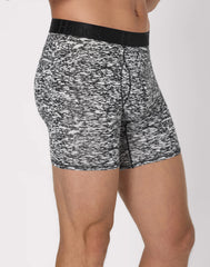 Hanes Originals Men's SuperSoft Boxer Brief Underwear, Viscose from Bamboo, Black/Grey/Print, 3-Pack