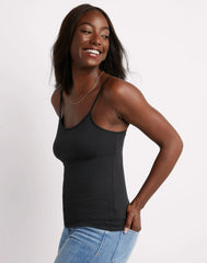 Hanes Women's Stretch Cami with Built-In Shelf Bra