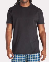 Hanes Ultimate Cotton Tall Men’s T-Shirt Pack, Black/Grey, 4- Pack, (Big & Tall Sizes)