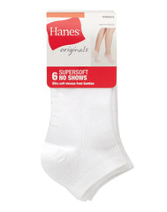 Hanes Originals Women’s SuperSoft No Show Socks, 6-Pairs
