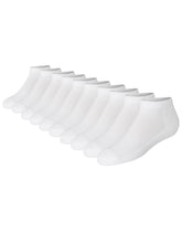 Hanes Girls' No Show Socks, White, 10-Pack