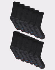 Hanes Men's FreshIQ® X-Temp® Active Cool® Big and Tall Crew Socks 12-Pack