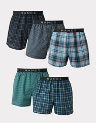 Hanes Ultimate Men's Boxer Underwear, Moisture-Wicking, 5-Pack