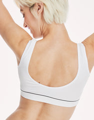 Hanes Originals Women's Seamless Rib Scoop Crop Bralette, ComfortFlex Fit
