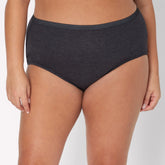 Hanes Just My Size Women's Cotton High Brief Underwear, 6-Pack (Plus Size)
