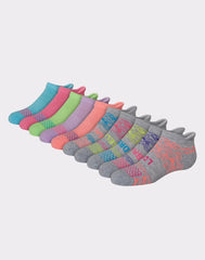Hanes Comfort Fit Girls' Heel Shield Socks, 10-Pairs