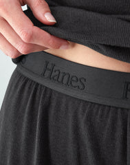 Hanes Originals Women’s SuperSoft Comfywear Rib Sleep Shorts
