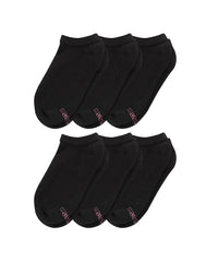 Hanes Women's No Show Socks, Moisture-Wicking, 6-Pairs