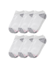 Hanes Women's No Show Socks, Moisture-Wicking, 6-Pairs