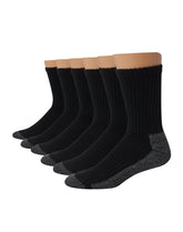 Hanes Double Tough Men's Work Crew Socks, Shoe Sizes 12-14, 6-Pairs