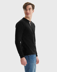 Hanes Beefy-T Men's Long Sleeve Henley