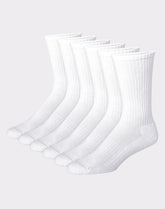 Hanes Men's Performance Cushioned Crew Socks, 6-Pack
