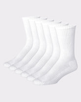 Hanes Men's Performance Cushioned Crew Socks, 6-Pack