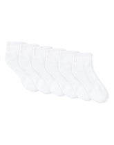 Hanes Unisex Plain White Socks Pack, 6 Pairs, Ankle Socks