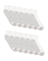 Hanes Double Tough Men's Ankle Socks, Shoe Sizes 6-12, 12-Pairs
