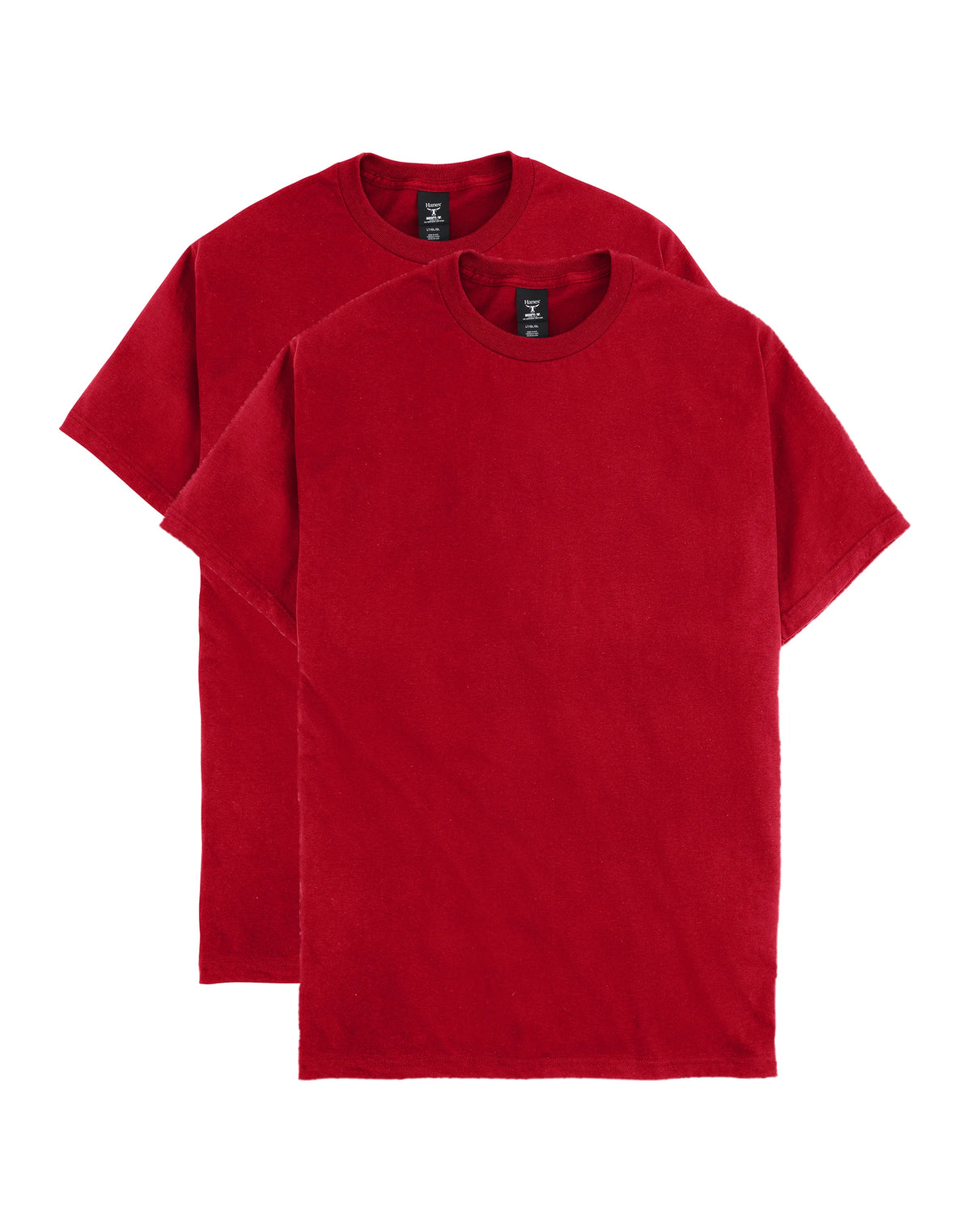 Hanes Beefy-T Men's Heavyweight Cotton T-Shirt, Value 2-Pack (Big &amp; Tall Sizes)