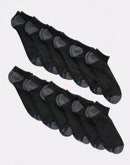 Hanes X-Temp Men's Lightweight Low Cut Socks, Shoe Sizes 6-12, 12-Pairs