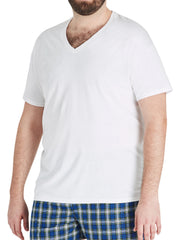 Hanes Ultimate Big Men&rsquo;s V-Neck T-Shirt Pack, 4-Pack, (Big &amp; Tall Sizes)