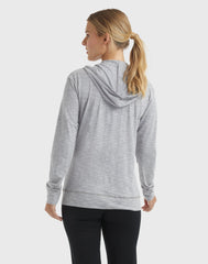 Hanes Women's Slub Jersey Full Zip Hoodie