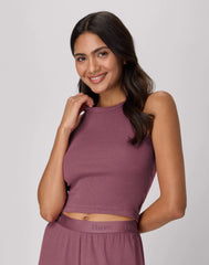 Hanes Originals Women's Supersoft Comfywear Rib Racerback Crop Tank