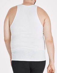 Hanes Ultimate Big Men&rsquo;s White Tank Top Undershirt Pack, Cotton, 5-Pack, (Big &amp; Tall Sizes)