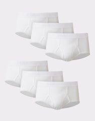 Hanes Ultimate Big Men&rsquo;s White Cotton Brief Underwear, 6-Pack, (Big &amp; Tall Sizes)