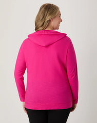 Hanes Women's Slub Jersey Full Zip Hoodie