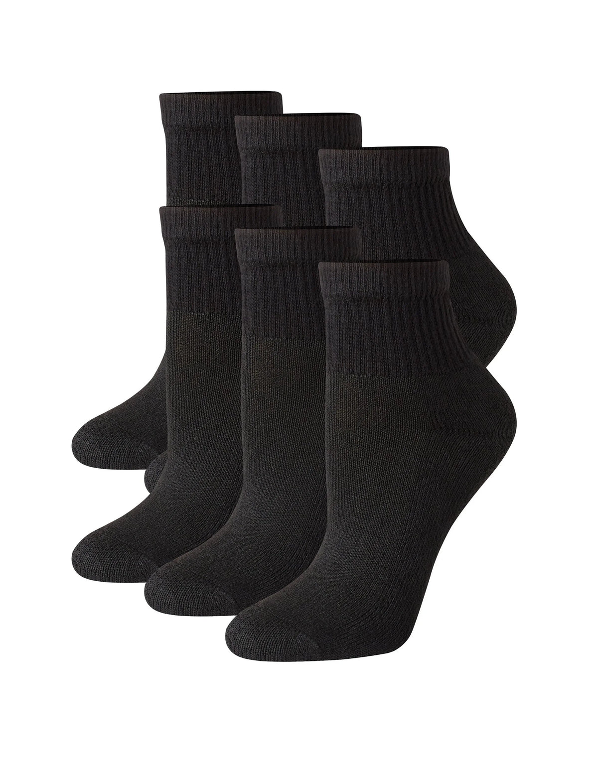 Hanes Women's Ankle Socks, Moisture-Wicking, Extended Sizes 8-12, 6-Pairs