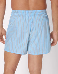 Hanes Originals Ultimate Men's Cotton Stretch Woven Boxer Underwear, Blue Plaids/Prints, 3-Pack
