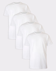 Hanes Ultimate Tall Men’s White Cotton Undershirt, 4-Pack, (Big &amp; Tall Sizes)