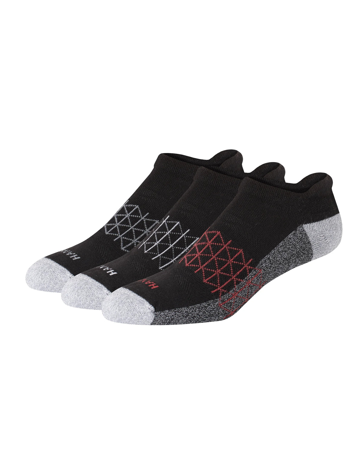 Hanes Absolute Active Men&rsquo;s Cushioned Heel Shield Socks, Shoe Sizes 6-12, 3-Pairs