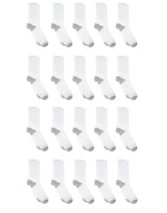 Hanes Men&rsquo;s Cushioned Crew Socks Pack, 20 Pairs, Lightweight, Moisture Wicking